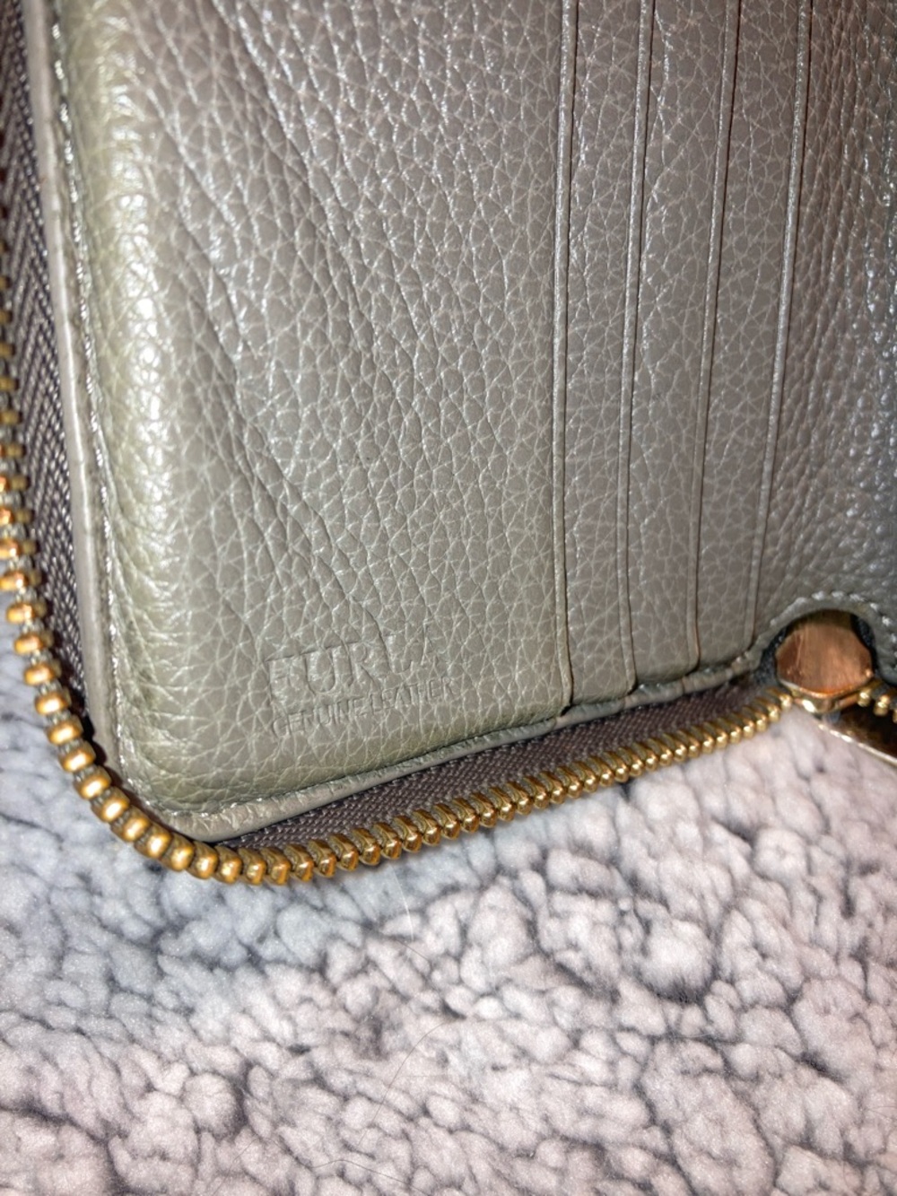 Furla Pebbled Zip-Around Wallet in gray - Picture 8 of 10
